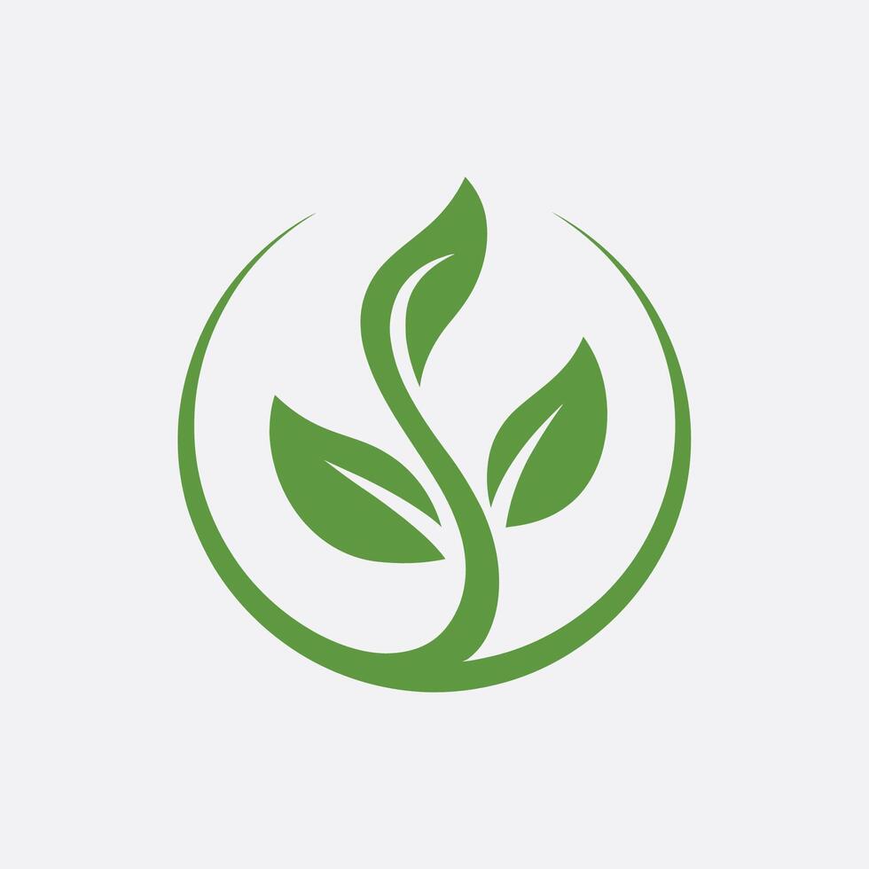 leaves logo icon design template elements vector