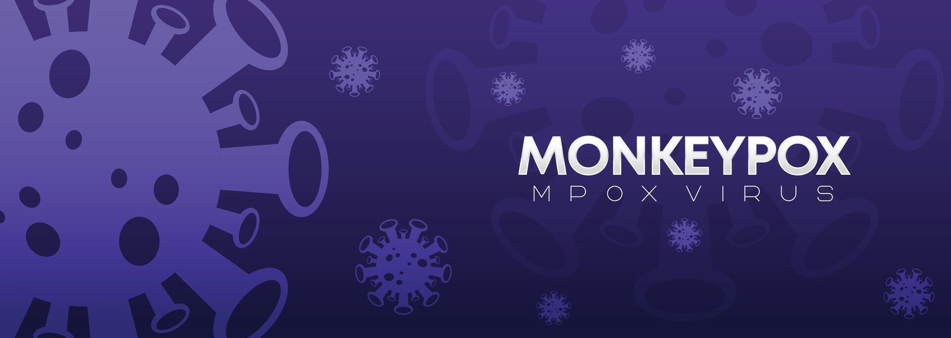 Mpox virus graphic design featuring virus cells on a clean white background with a modern typographic style, symbolizing global health awareness and viral outbreaks vector