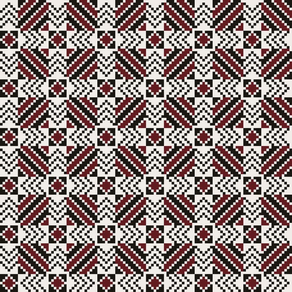 ethnic geometric batik folk pattern vector