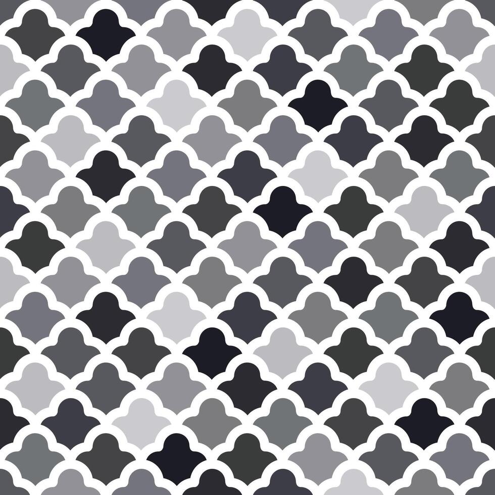 monochrome gradient moroccan geometric pattern vector