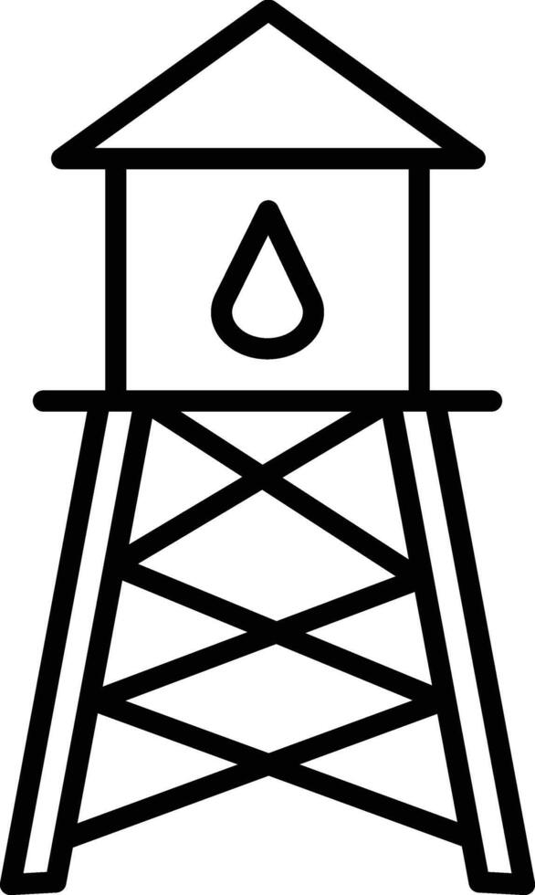 Water Tower Illustration Icon vector