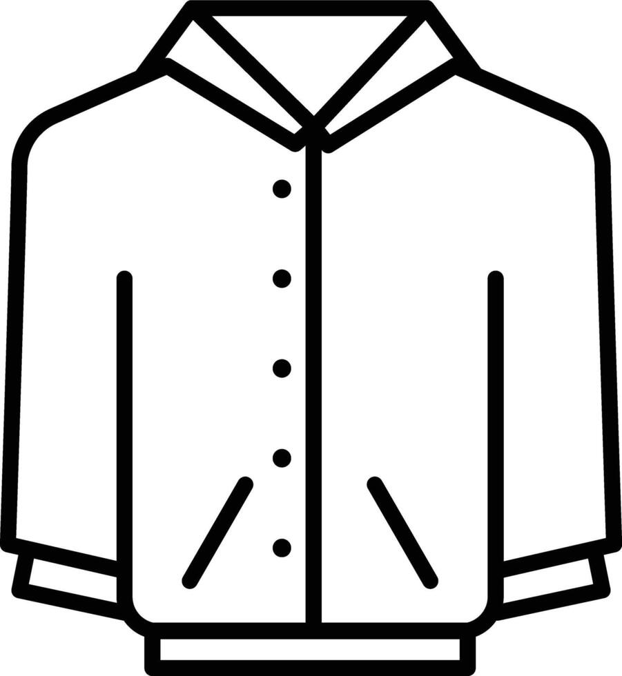 Varsity Jacket Illustration Icon vector