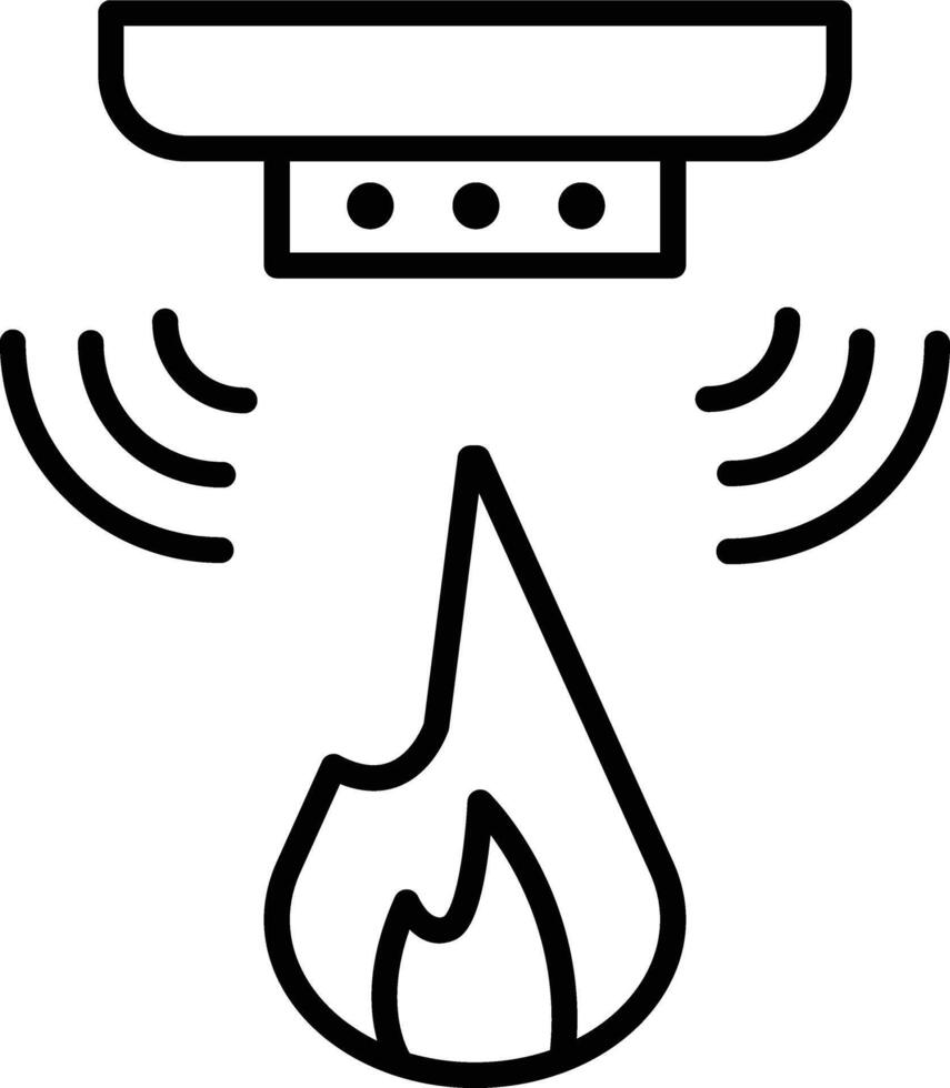 Fire Alarm Illustration Icon vector