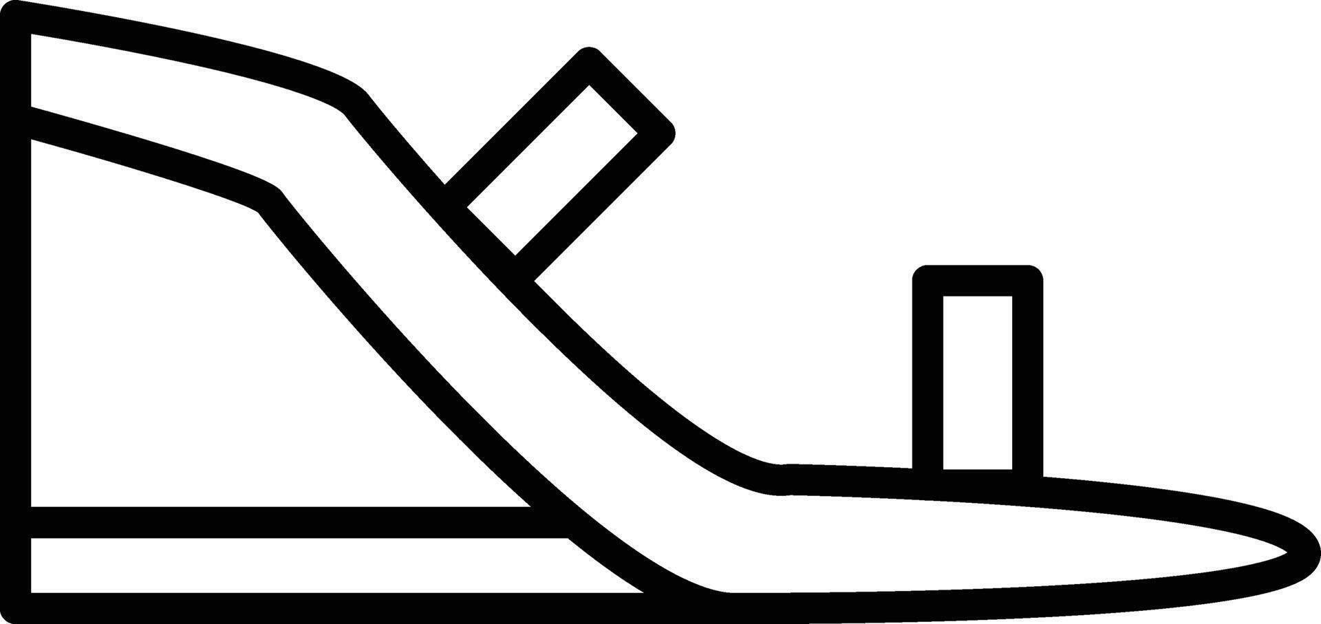 Wedge Heel Illustration Icon vector