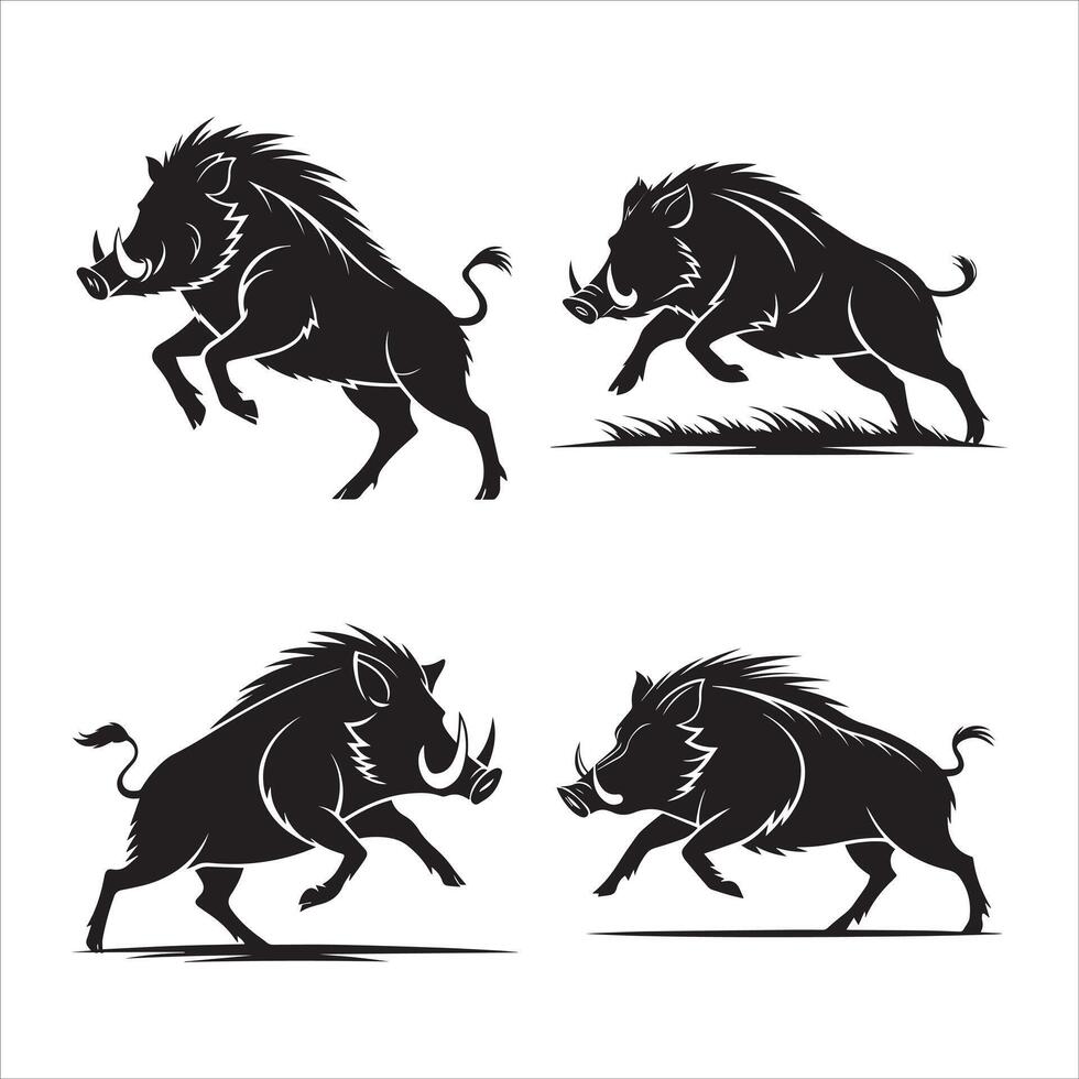 Bold Charging Boar Design vector