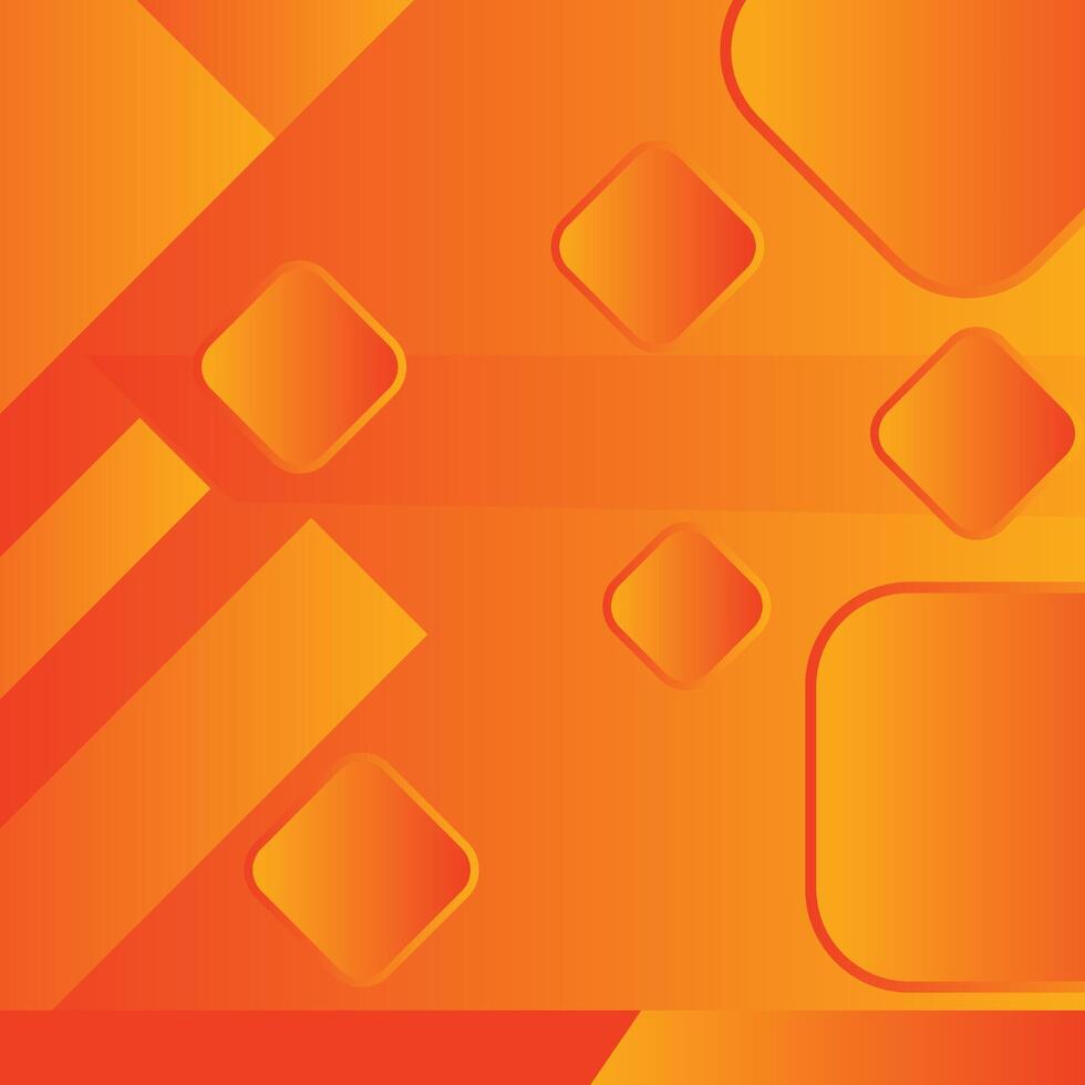 Abstract orange and red gradient geometric shape square background. Modern futuristic background. Can be use for landing page, banners, headers, presentations, and wallpaper backgrounds vector