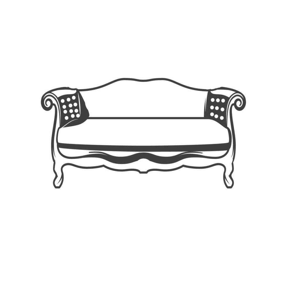 sofa art illustration vector