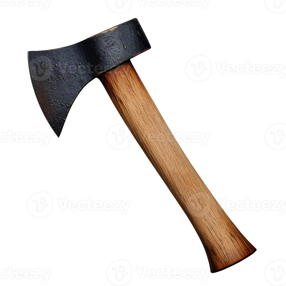 durable hatchet isolated showcasing a flat lay view with a robust metal head and ergonomic wooden handle ideal for projects related to forestry construction or survival themes png