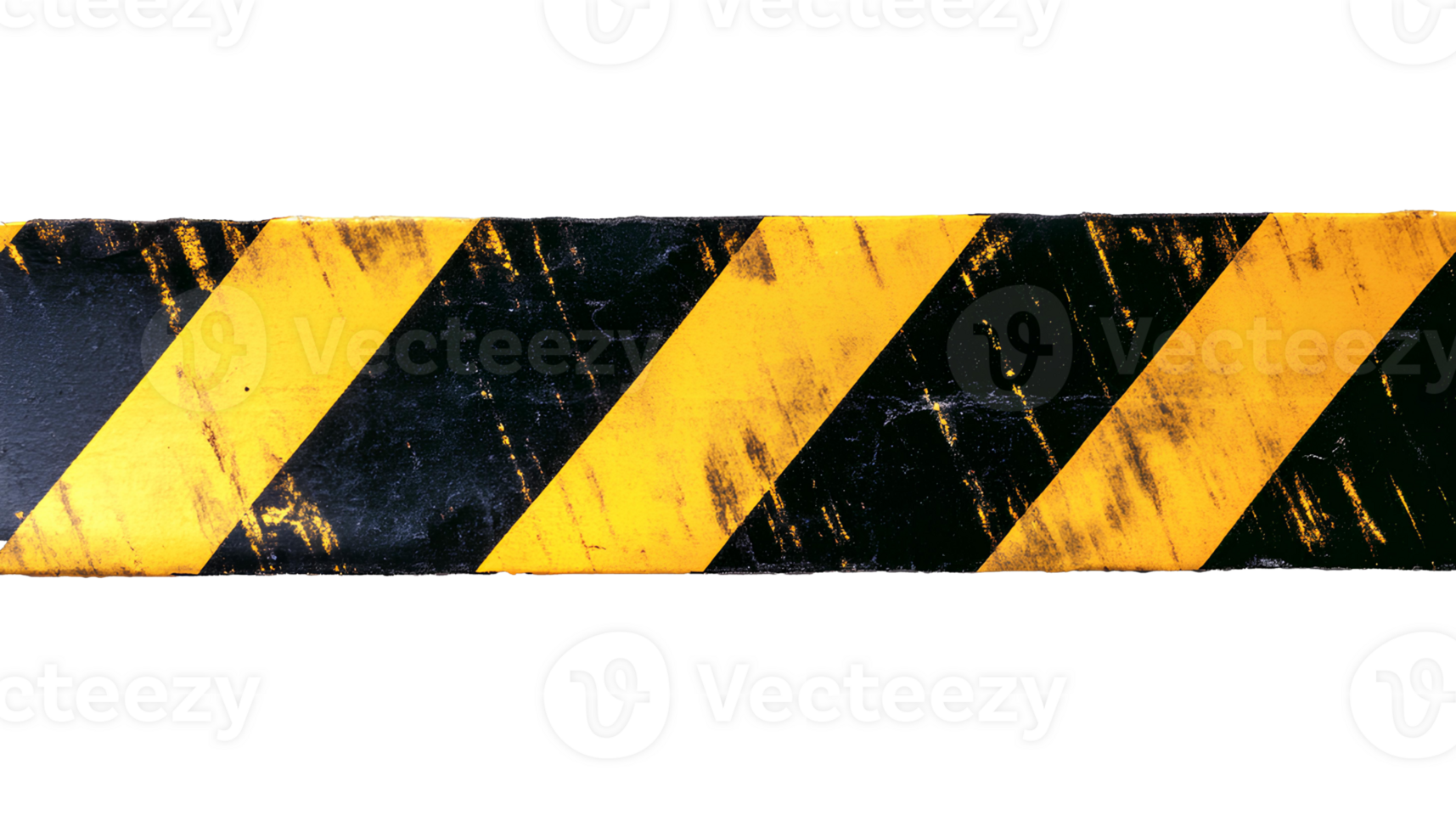 detailed horizontal strip of caution tape in black and yellow showcasing its bold warning design perfect for construction site safety restricted zones or general hazard indications png