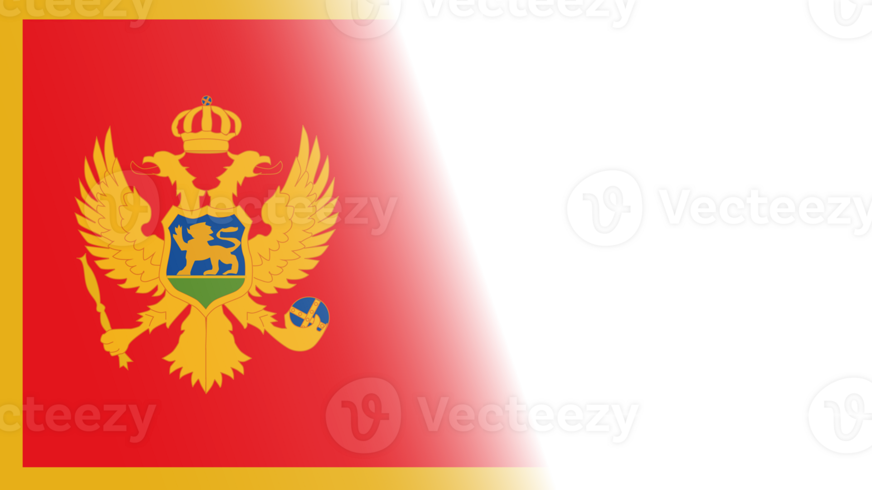 Transparent Montenegro flag banner png