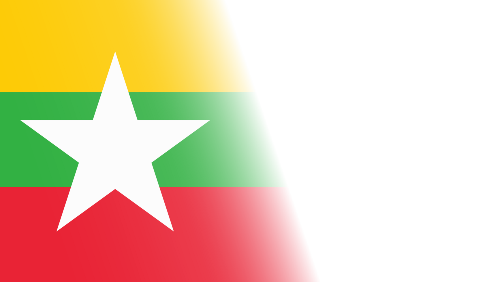 Transparent Myanmar flag banner png