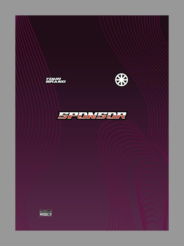 A gradient background transitioning from dark purple to lighter purple, featuring abstract wavy lines vector