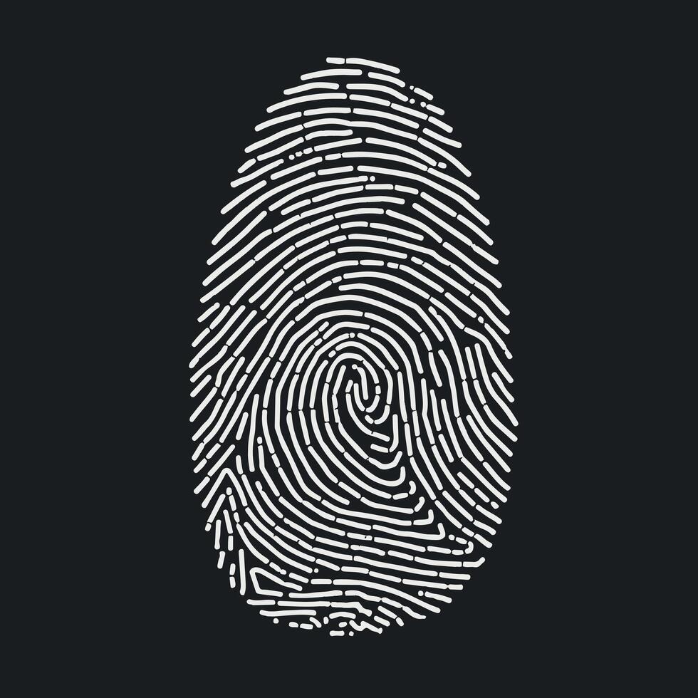 a fingerprint with the word fingerprint on it vector