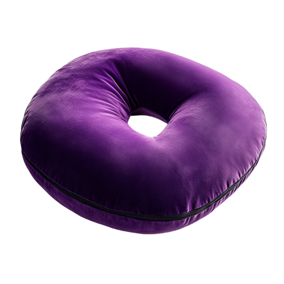Purple Pillow with a Cut in the Middle on Transparent Background png