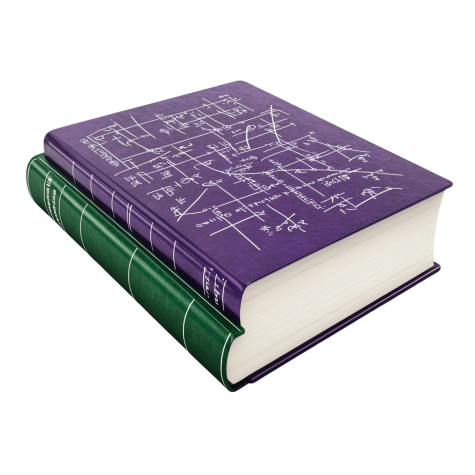 Book with Blueprint on Transparent Background png