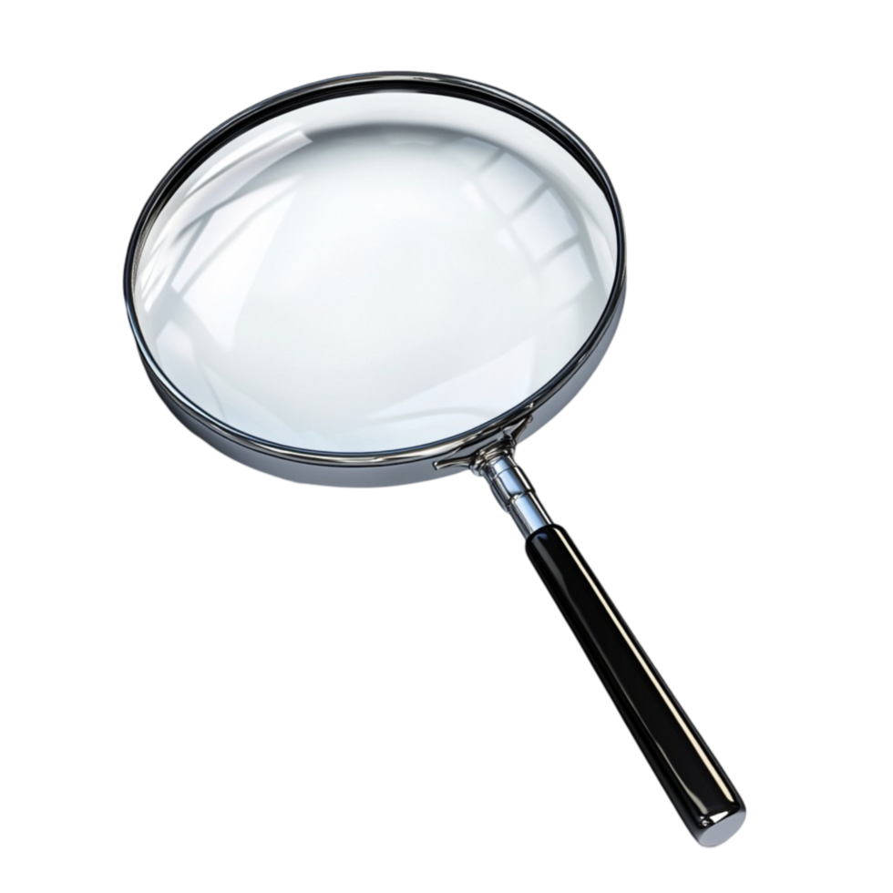 magnifying glass on transparent background png