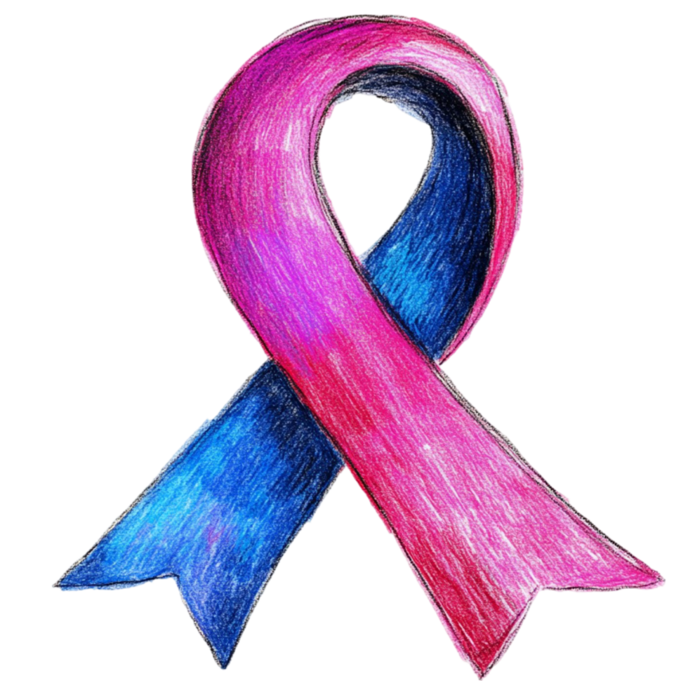 Artistic Drawing of Rainbow Ribbon on Transparent Background png