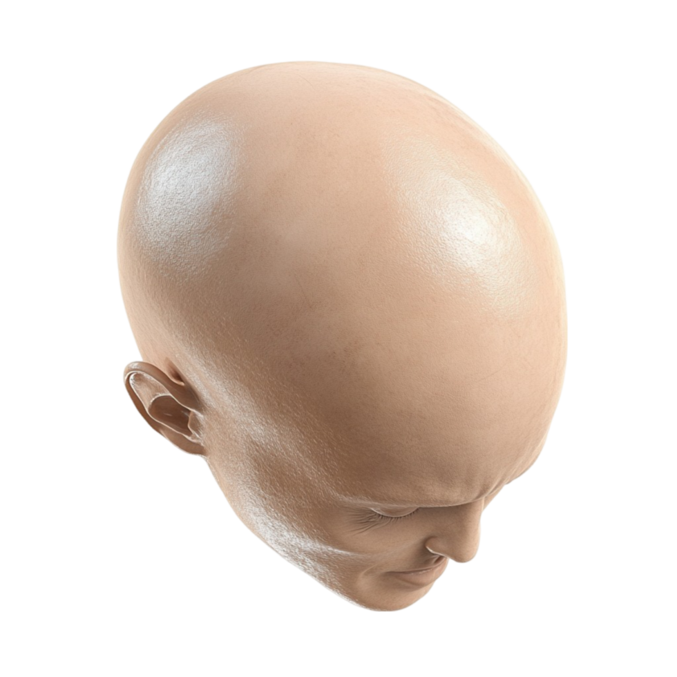 Mannequin Head Isolated on Transparent Background png