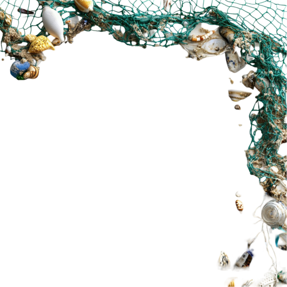 Square Frame with Green Leaves on Transparent Background png