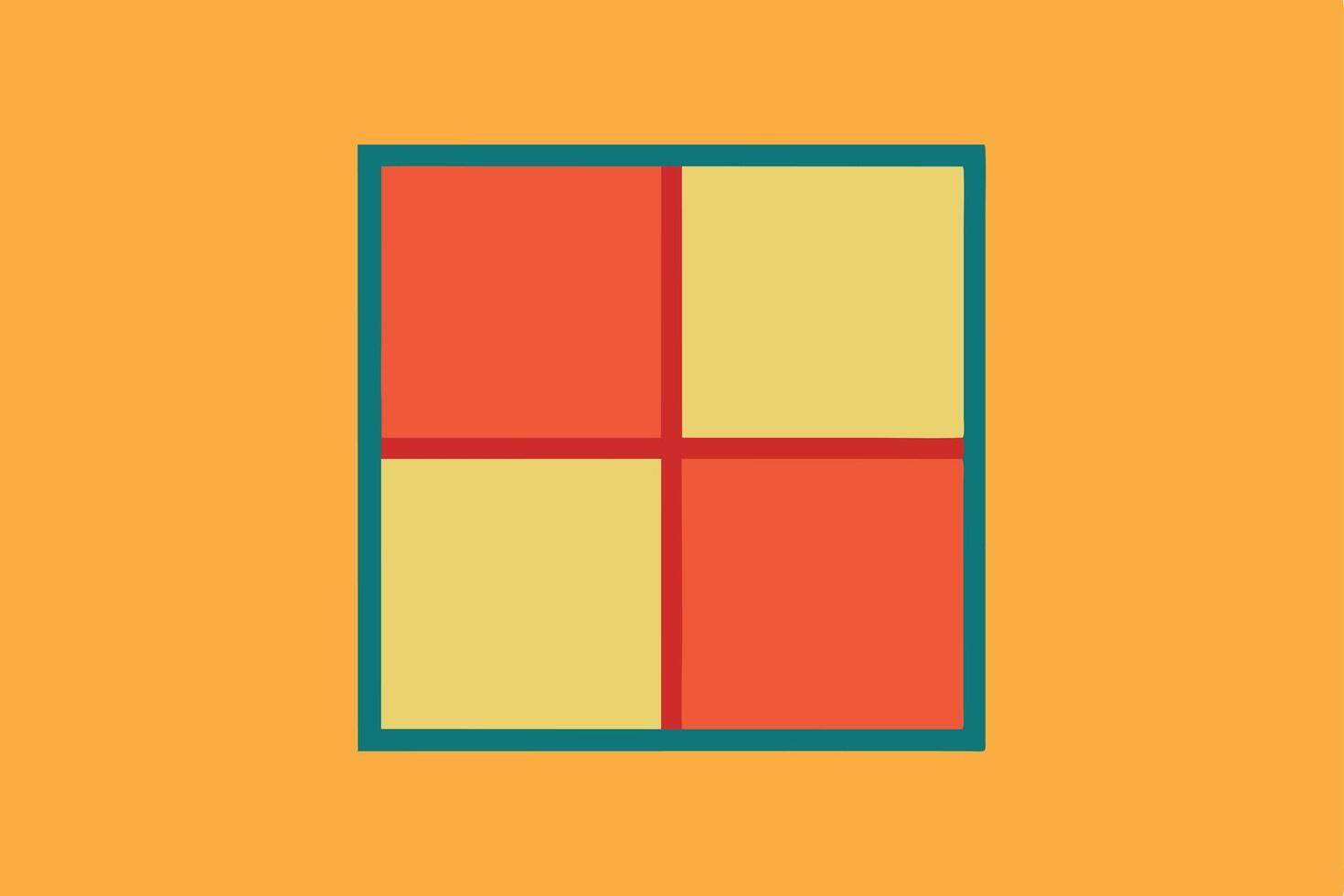 Four-Square Geometric Pattern in Vibrant Colors vector