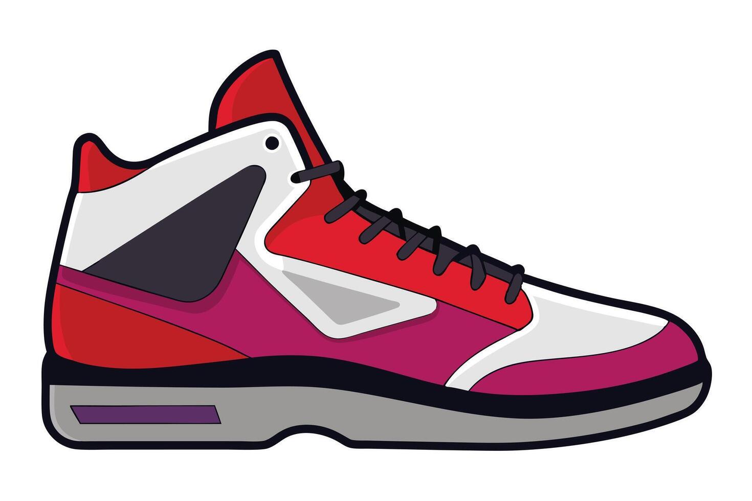 Colorful Basketball Shoe Illustration vector