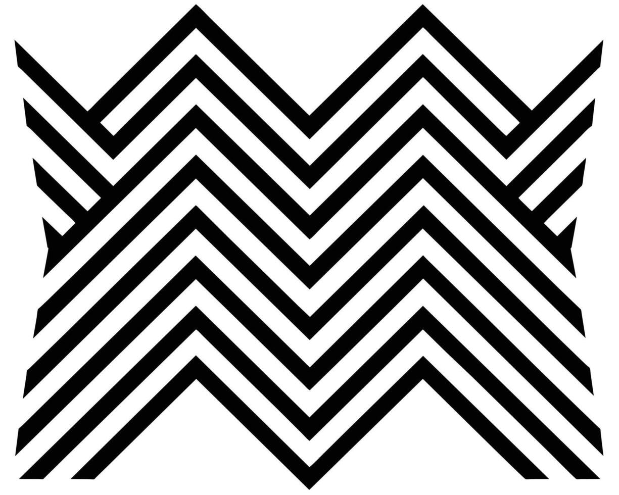 Abstract black and white zigzag pattern design vector