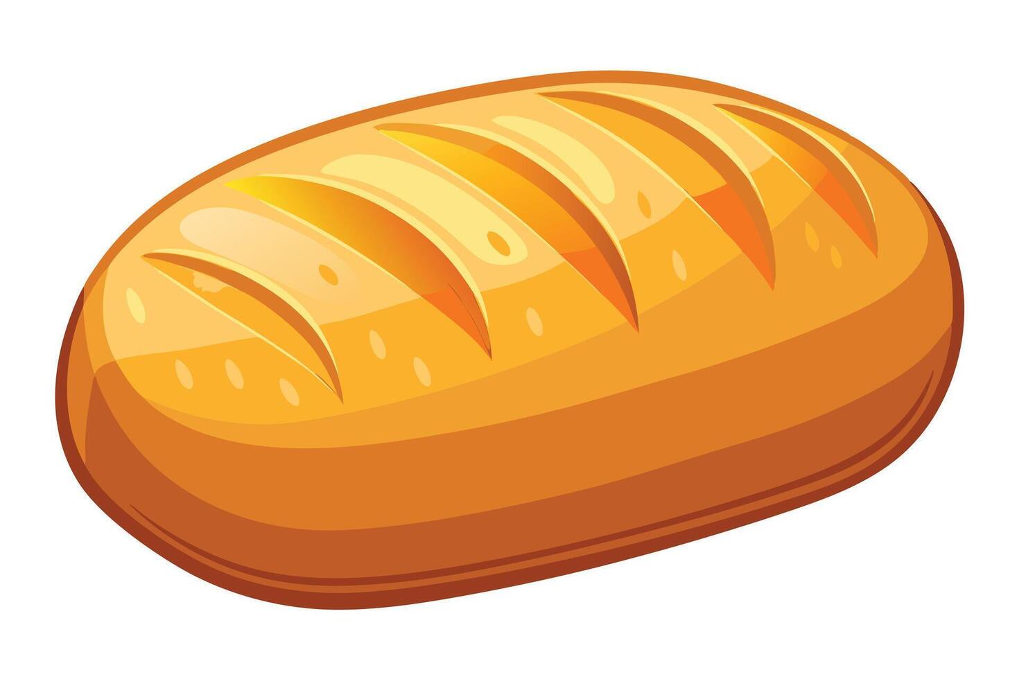 Delicious loaf of bread, perfect for food illustrations. vector