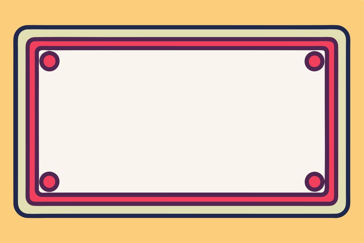Empty picture frame on an orange background vector