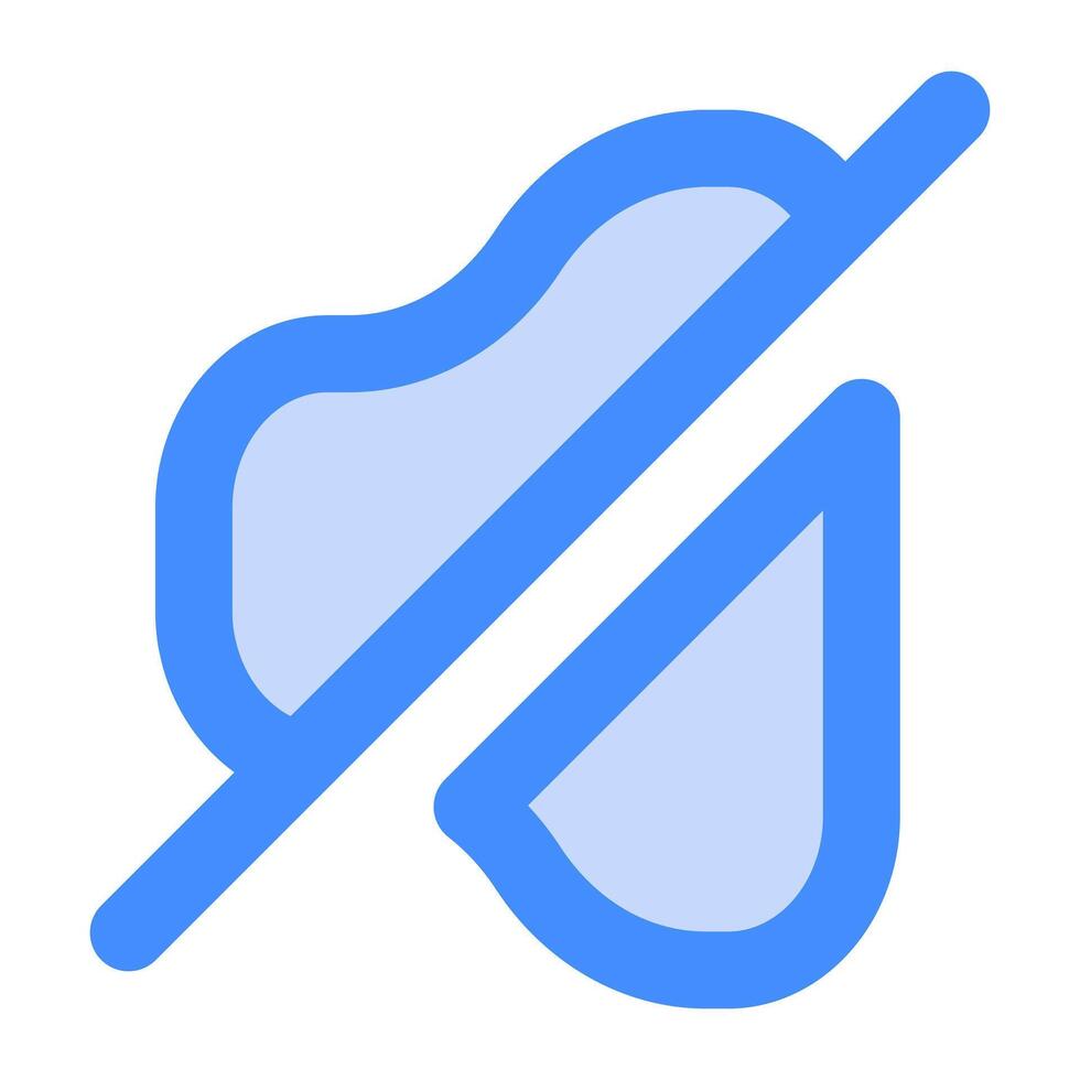 volume slash icon illustration bue style vector