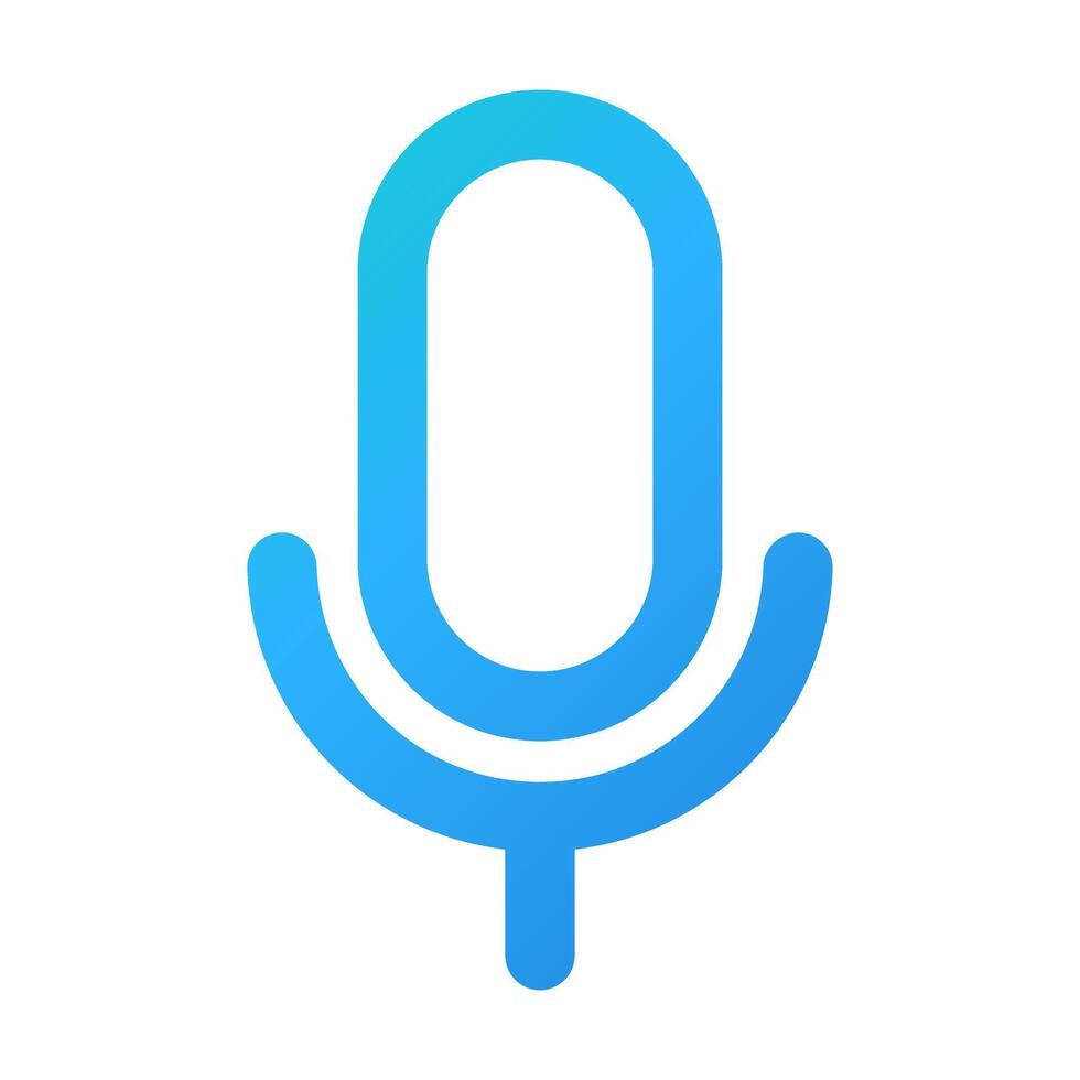 microphone icon illustration gradient vector