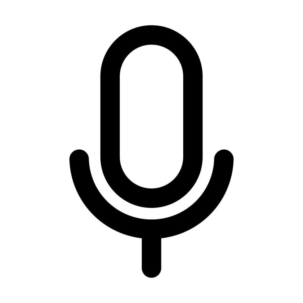 microphone icon illustration line style vector