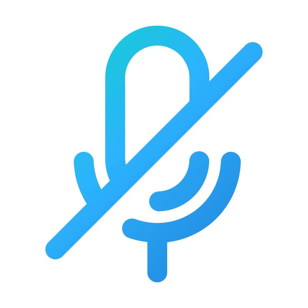 microphone icon illustration gradient style vector