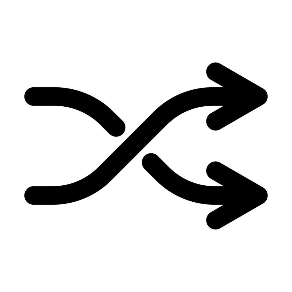 shuffle icon illustration line style vector