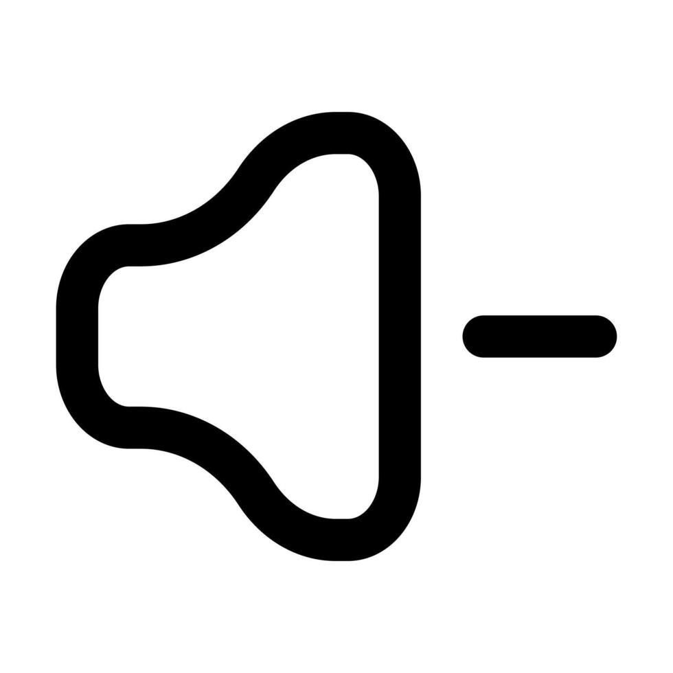 volume down icon illustration line style vector
