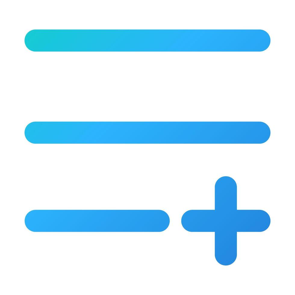 add list icon illustration gradient style vector