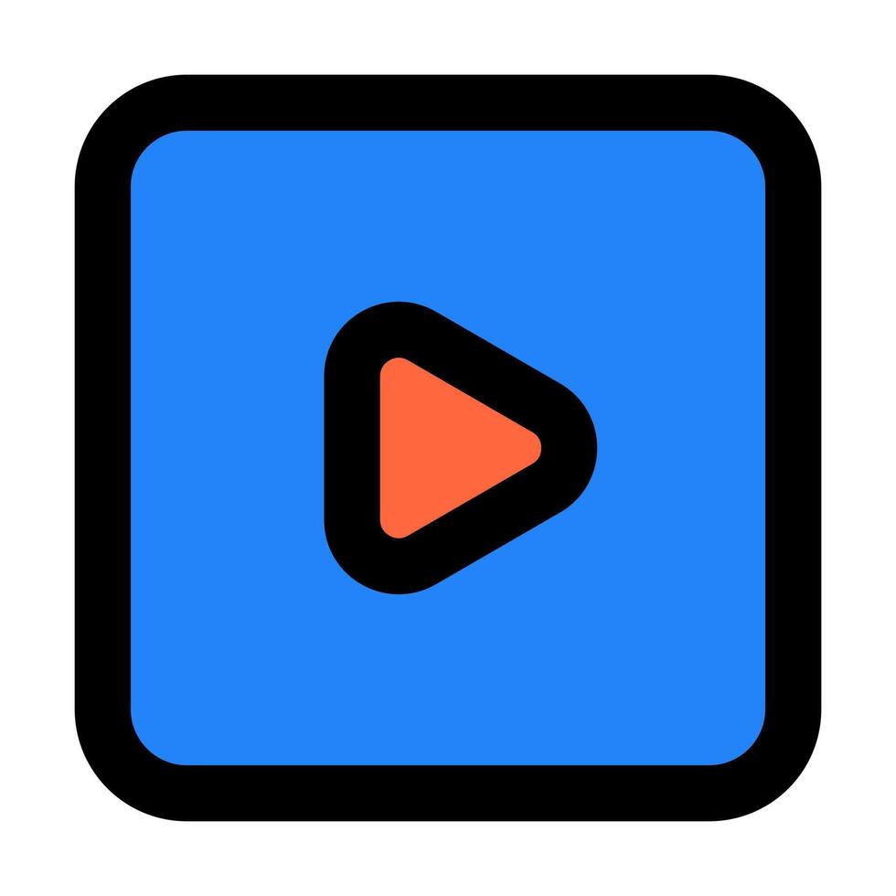 Play square icon illustration vector