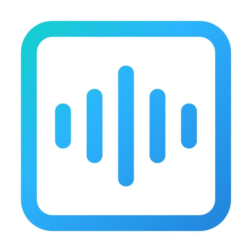 the sound icon with a blue and white background vector