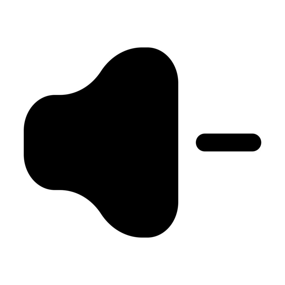 volume down icon illustration glyph style vector