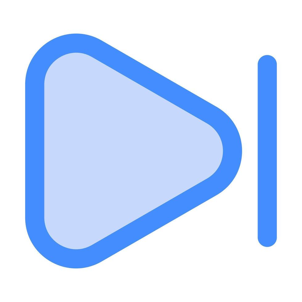backward forward icon illustration blue color style vector