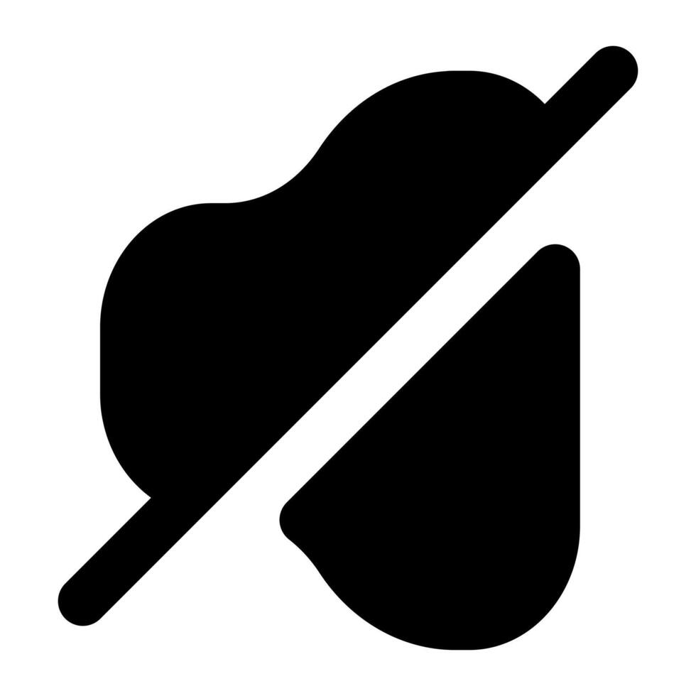volume slash icon illustration glyph style vector