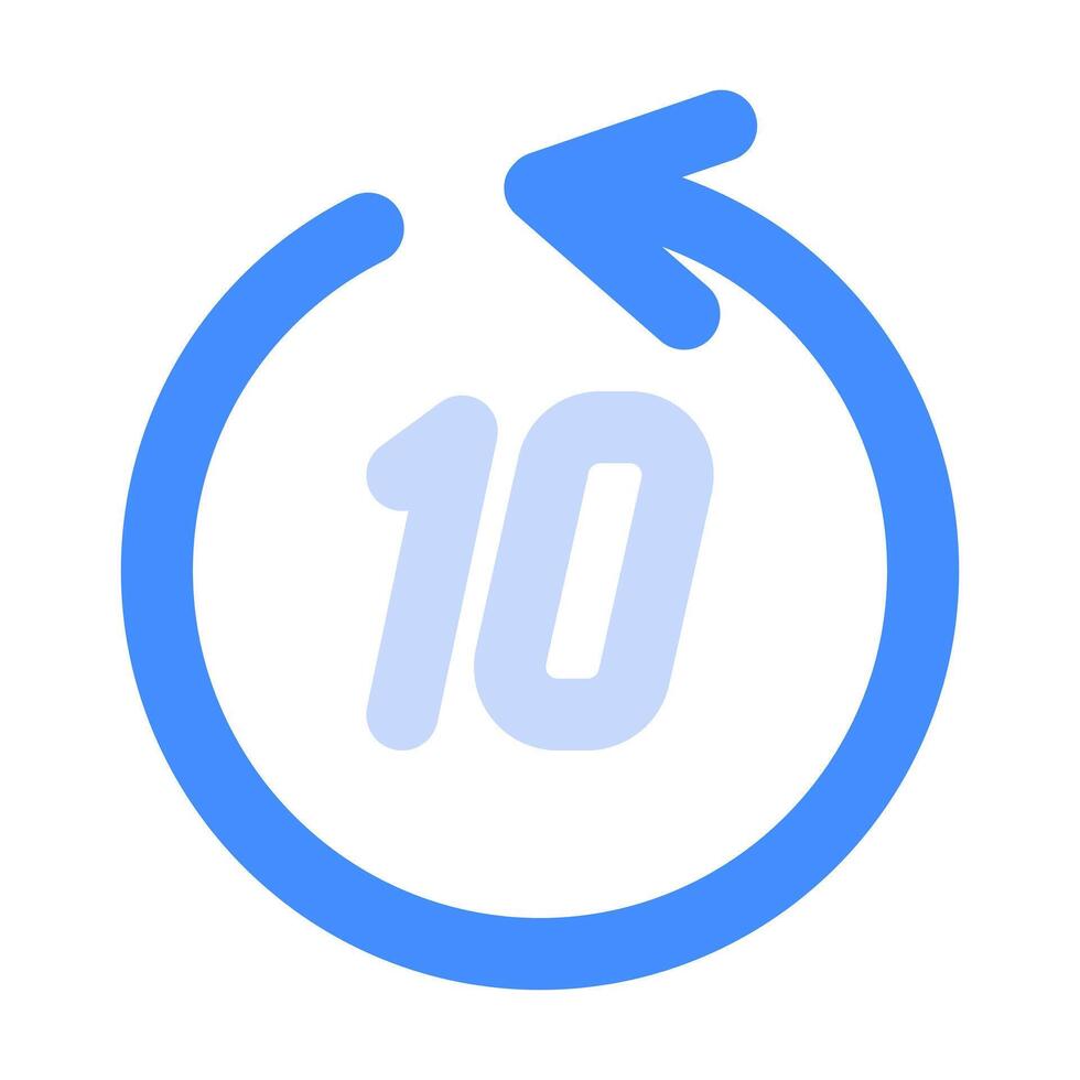 5 10 15 second forward backward blue style illustration vector