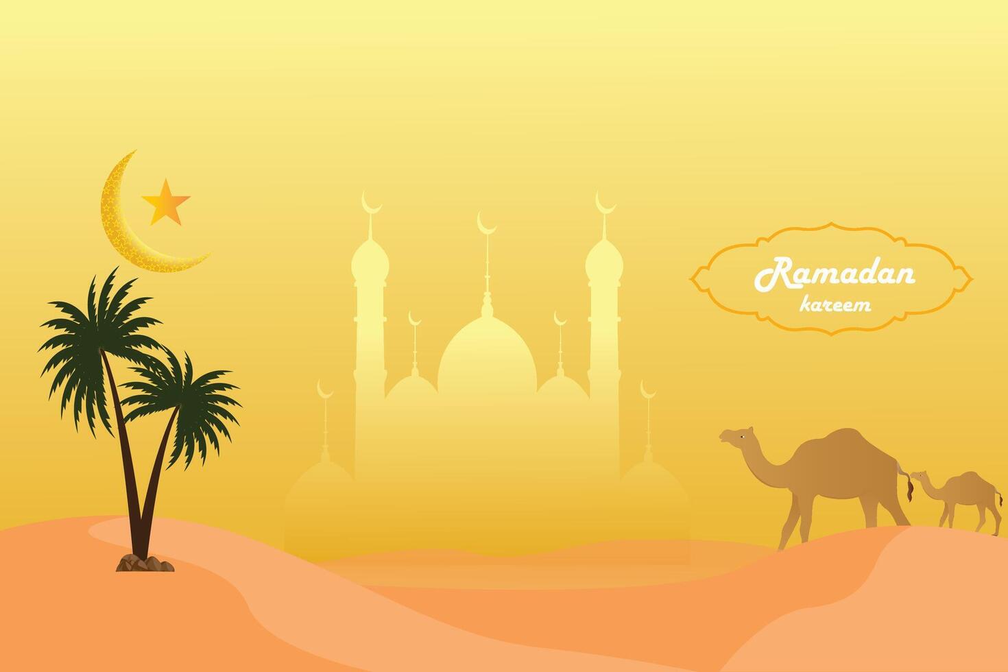 Ramadan kareem greeting card . Ramadan kareem background . vector