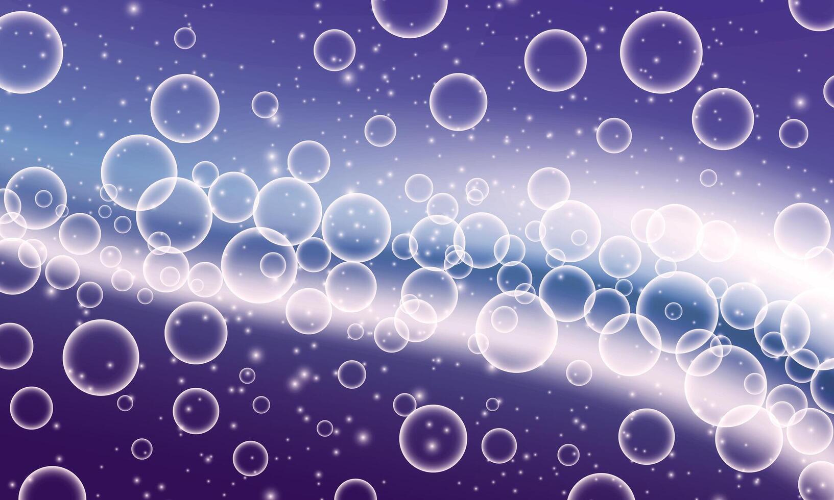 Purple soap circle bubbles. water nature soft light background. vector