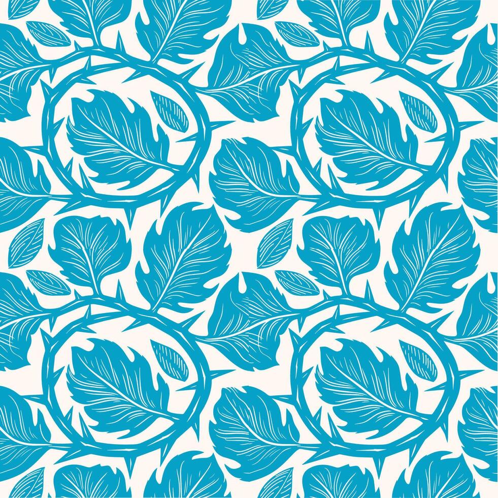 Floral Leaf Pattern Seamless Background vector