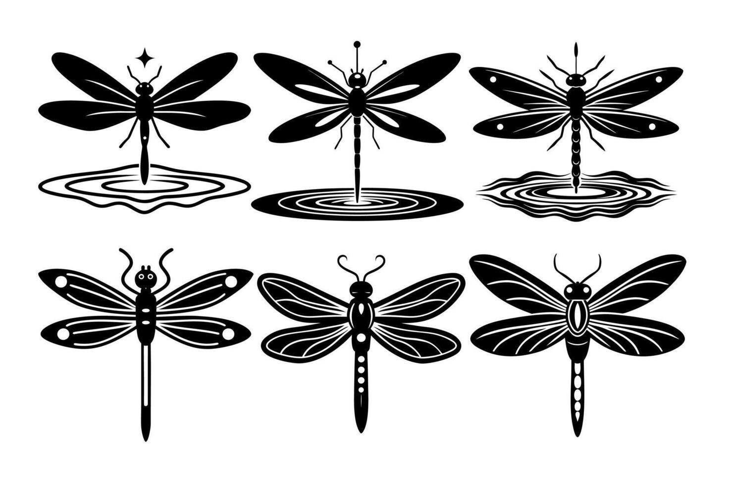 Set of butterflies vector