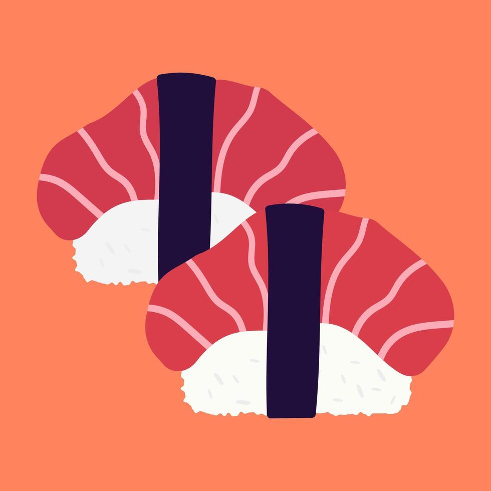 Tuna Nigiri Sushi vector