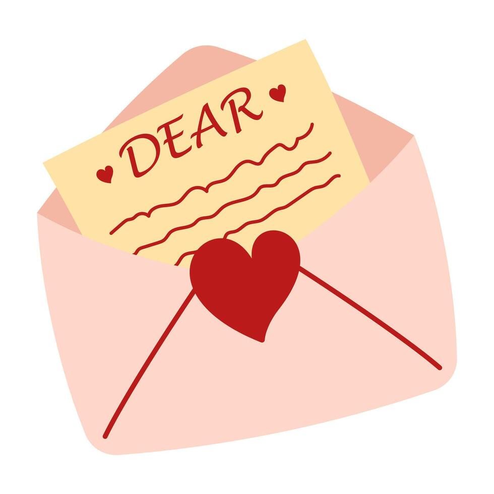 Romantic Valentines Day Graphics - Rainbows, Balloons and Love Letters vector