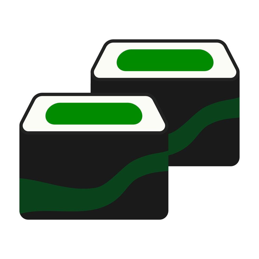 Rectangular Maki Sushi vector