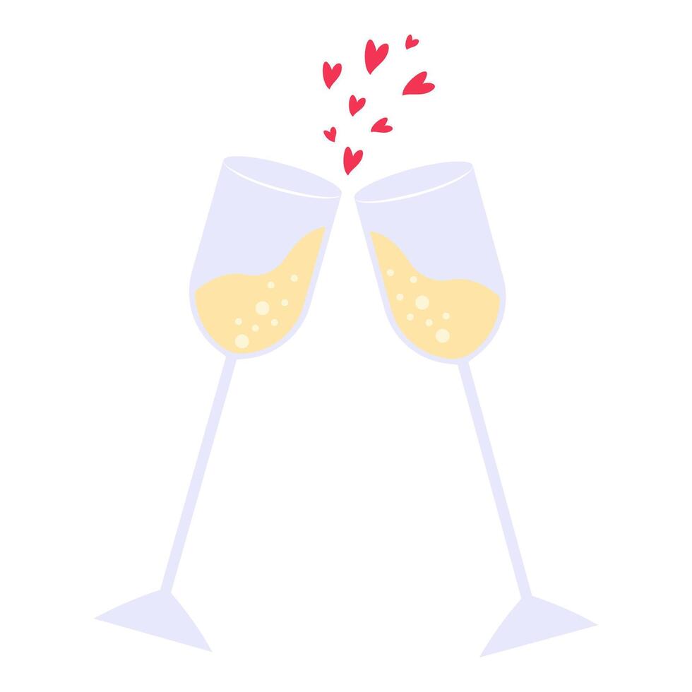 Valentines Day Illustrations Featuring Love-Themed Elements vector
