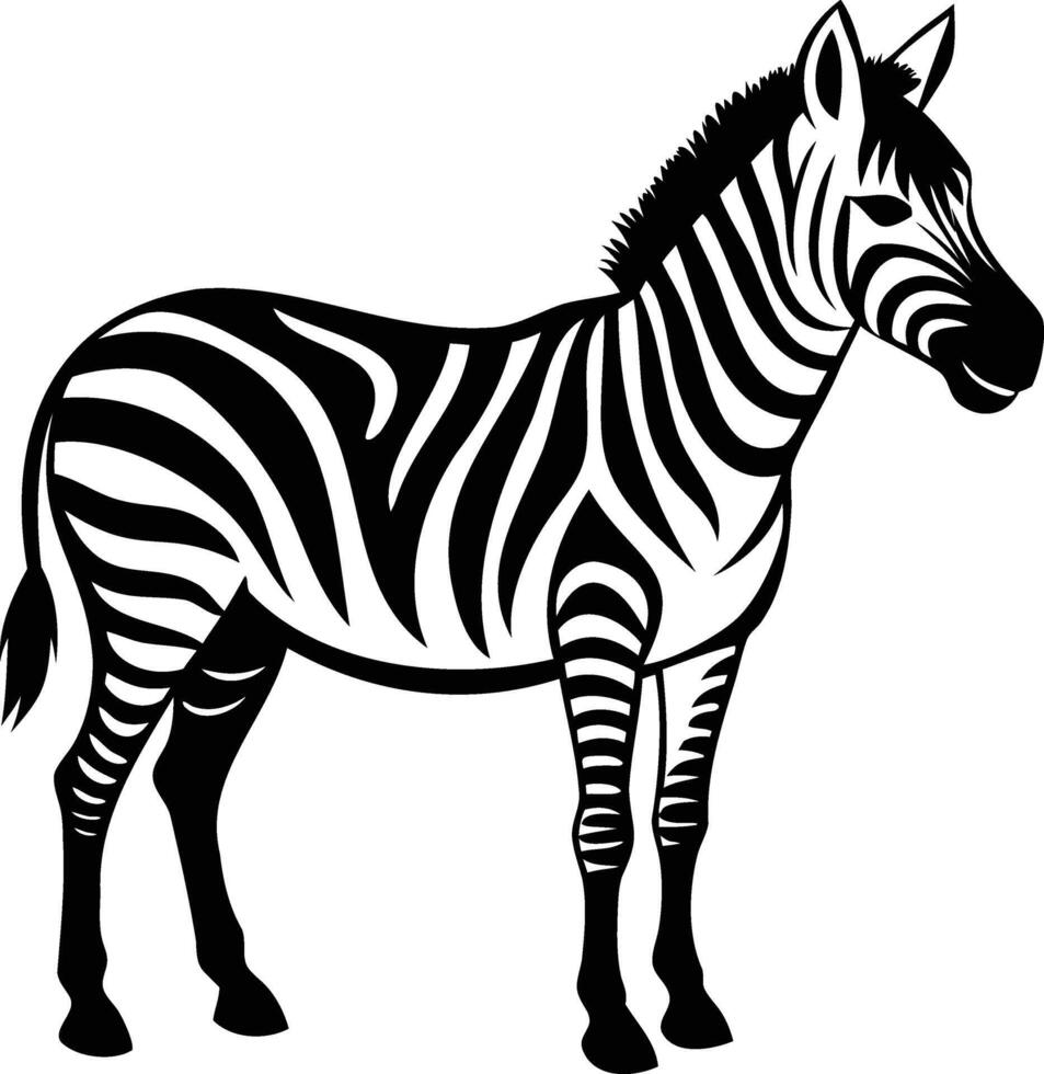 Graceful Shadows Exploring the Beauty of Zebra Silhouettes vector